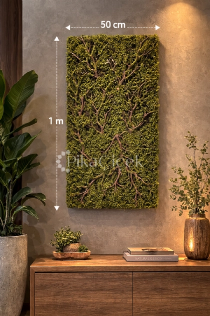 Yapay Yosun Dokulu G�vdeli Panel 100 Cm x 50Cm